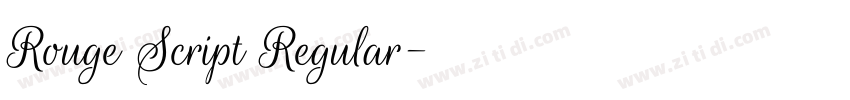 Rouge Script Regular字体转换